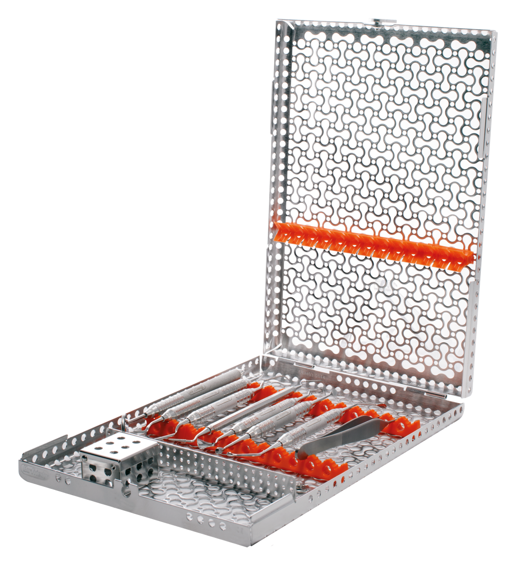 Open IMS cassette with orange silicone rails